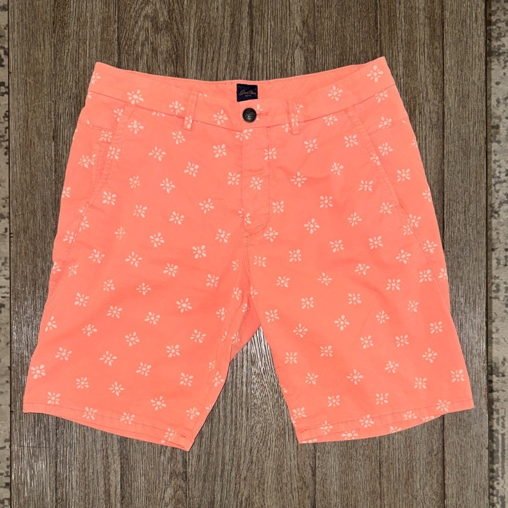 Good Man Brand Hibiscus Shorts Boho Printed Orange